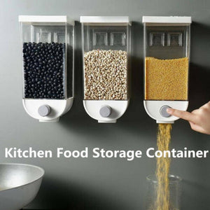 Wall Mounted Easy Press- Kitchen Food Storage Container Cereal