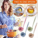 2 In 1 Long Handle Soup Spoon Home Strainer Cooking – Pack of 2