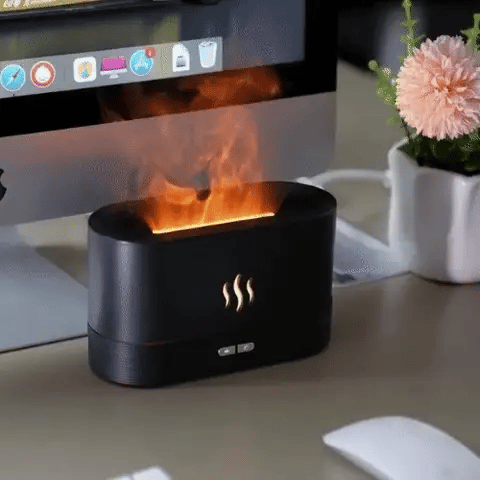 RGB Flame Humidifier & Aroma Diffuser Ambient Mist Lamp