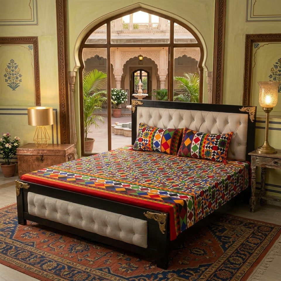 3D Crystal Cotton 3-piece Bedsheet Set AY0010061