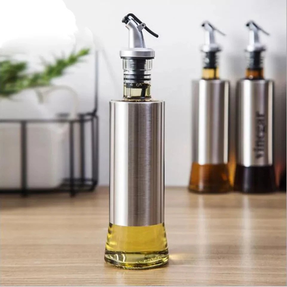 Kitchen Cooking Oil Vinegar Bottle with Dropper Best For Olive oil