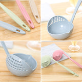 2 In 1 Long Handle Soup Spoon Home Strainer Cooking – Pack of 2