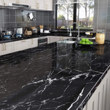 Self Adhesive Black Marble Sheet for Kitchen Waterproof – Pack of 5