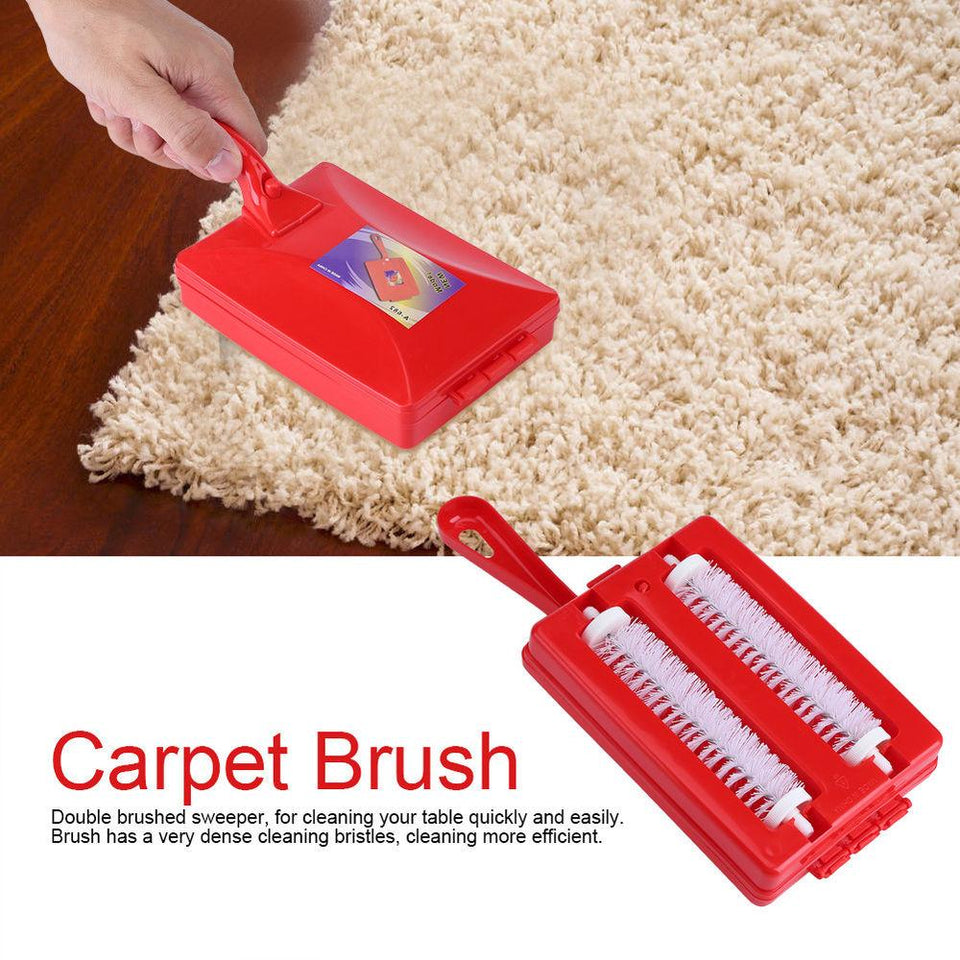 2 Brushes Heads Handheld Carpet Table Sweeper Crumb Brush Cleaner