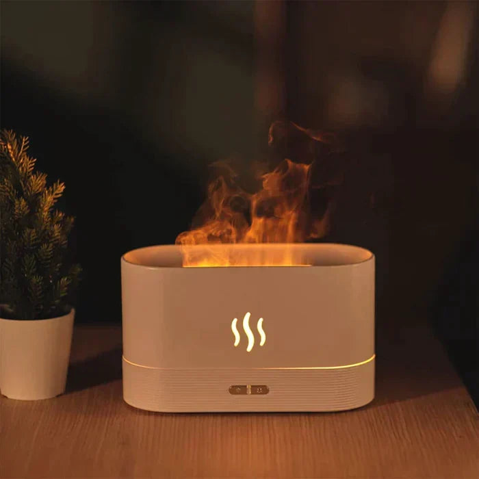 RGB Flame Humidifier & Aroma Diffuser Ambient Mist Lamp