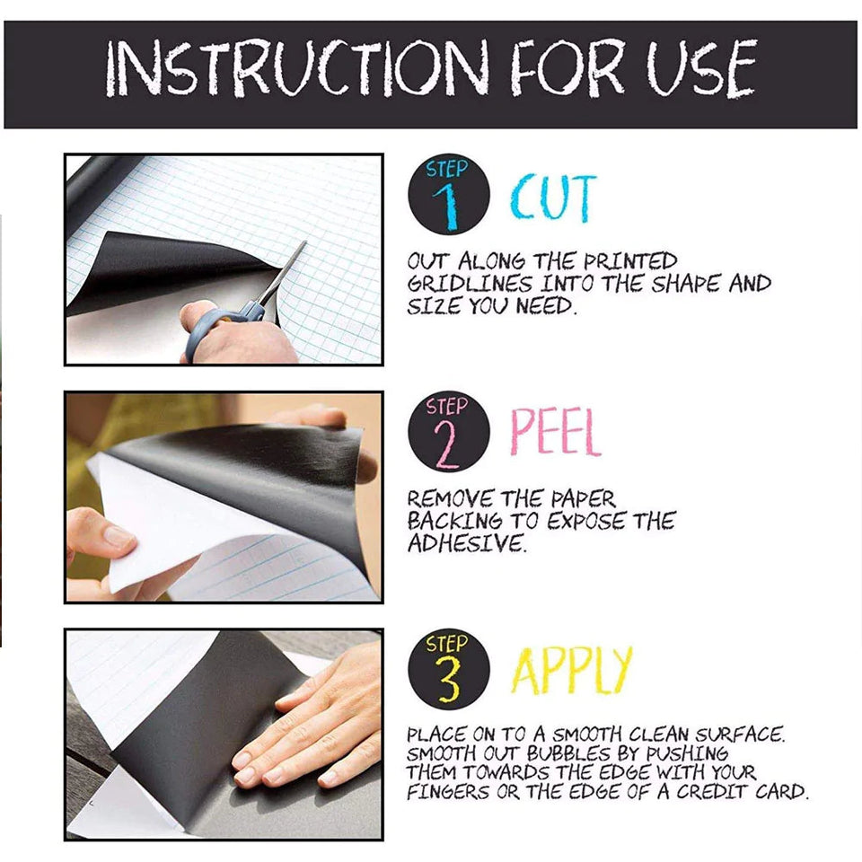 DIY Chalkboard Sticker Paper Roll Removable Black Board Sheet
