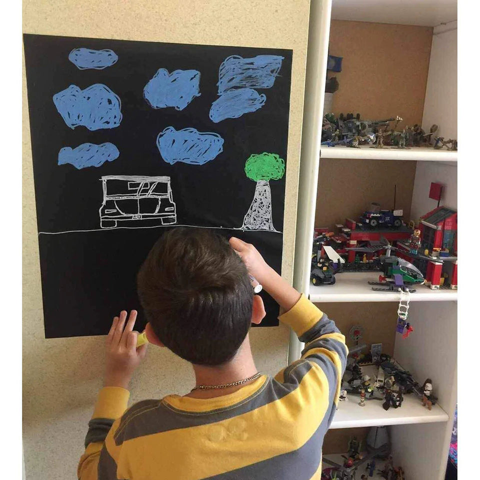 DIY Chalkboard Sticker Paper Roll Removable Black Board Sheet