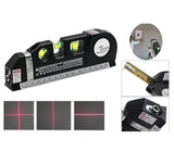 5-in-1 Laser Level with Ruler & Triple Spirit Level