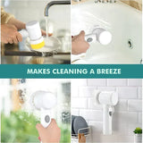 5-in-1 Electric Cleaning Brush Cordless Household Scrubber