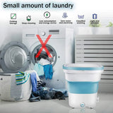 Portable Mini Folding Washing & Spin Dryer Compact Laundry Machine