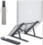 Portable laptop holder with laptop for work study and travel