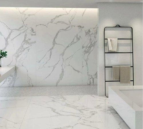 Self Adhesive Black & White Marble Sheet for Kitchen Waterproof Anti