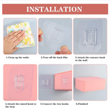 Double-Sided Adhesive Wall Hooks – Reliable Performance – 20 Pairs
