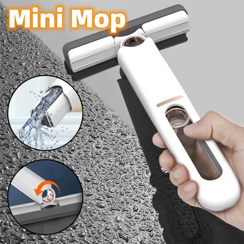 Portable Self-Squeeze Mini Mop for Floor Cleaning 180°Powerful
