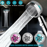 360 Degrees Rotating High Pressure Shower Heads, Handheld Turbo Fan