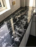 Black marble Self Adhesive Waterproof Stickers – Pack of 3