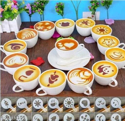 Pcs Coffee Stencil Template Set – Everyday Kitchen Use – Pack of 32