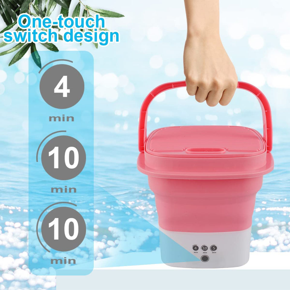 Portable Mini Folding Washing & Spin Dryer Compact Laundry Machine