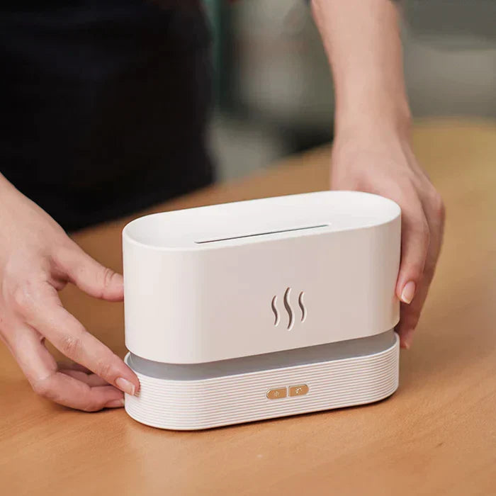 RGB Flame Humidifier & Aroma Diffuser Ambient Mist Lamp